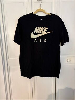 Nike Black Tee with White NIKE Air Logo